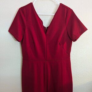 Banana Republic Classic Solid Red Sheath Dress size 10